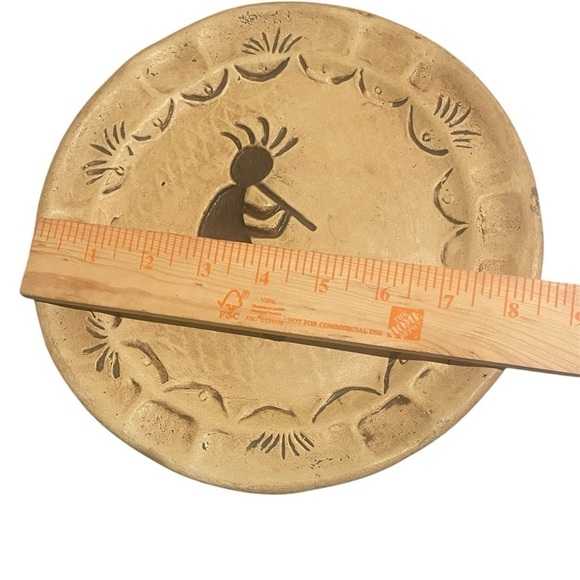 Kokopelli Ceramic Wall Plaque  Hopi Dancers Made in Mexico EUC 8.5" - Picture 4 of 4